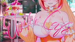 1girls animated big_breasts blonde_hair bouncing_breasts breast_jiggle breasts cake catgirl cleavage ebiko_(vtuber) female grin huge_breasts hypnotic_breasts indie_virtual_youtuber jiggle jiggle_physics jiggling_breasts large_breasts maid massive_breasts shrimp_girl tagme video virtual_youtuber vtuber