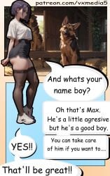 ai_assisted ai_generated big_ass big_penis canine college dc dc_comics dog_penis raven_(dc) superhero teen_titans thick_ass thick_legs thick_thighs vidaxmega vxmedia zoophilia