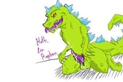 balls diseasewritten(artist) drippy green happy lizard masturbation penis reptar rugrats scalie smile wet