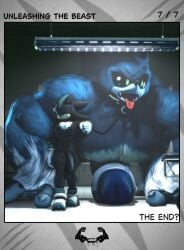 3d_(artwork) all_fours angelic_endowment anthro big_muscles big_pecs big_penis black_sclera collar comic digital_media_(artwork) duo eulipotyphlan fangs flaccid genitals hedgehog hi_res holding_leash holding_object huge_cock huge_pecs hyper hyper_genitalia hyper_penis leash leashed_collar macro male mammal mephiles_the_dark mouthless muscular muscular_male nude_male open_mouth pecs penis penis_size_difference sega sonic_the_hedgehog sonic_the_hedgehog_(series) sonic_the_werehog sonic_unleashed story story_in_description teeth tongue tongue_out walking werecreature wereeulipotyphlan werehog