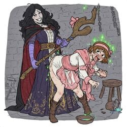 ai_generated female femdom fire_emblem fire_emblem:_genealogy_of_the_holy_war futanari hilda_(fire_emblem) janne_(fire_emblem) milf stylized