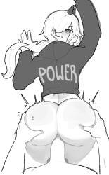 against_wall blush blushing chainsaw_man doggy_style grabbing grabbing_ass power_(chainsaw_man) sweat vaginal_penetration