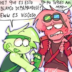 2boys blush broz_boyz broz_boyz_go cum gay hackzack_(zack) handjob oc ocs original_character original_characters semen yaoi zlayway_(miles)