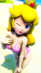 princess peach from mario (series) by virtualblueam2
