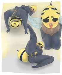 1female 1girls anthro anthro_female anthro_only bee big_ass big_breasts big_thighs black_body breasts brown_fur female furry furry_female furry_only hollow_knight honey honey_(food) insect_girl insect_wings insects lifting lifting_leg looking_at_viewer low_oil masturbation multieye multiple_views open_mouth pleasure pleasure_face pleasured pleasured_face pleasured_female presenting presenting_pussy queen_vespa queen_vespa_(hollow_knight) solo solo_female solo_masturbation spread_legs spread_pussy spreading squirt squirting stinger stinger_(anatomy) sweat sweating team_cherry tongue tongue_out wasp wasp_waist yellow_areola yellow_head yellow_vagina