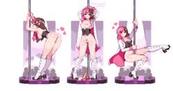1girls 2d artist_name ass audience blank_background boots breasts breasts_out brown_and_pink_hair commission corset female female_pubic_hair hair_color_difference herats ice_cream ice_cream_cone looking_at_viewer neopolitan_(rwby) nipples nude nude_female pixel_(artwork) pixel_art pole pole_dancing pubic_hair pussy pussy_peek rwby sim0n404 simon404 smiling_female solo vagina white_background