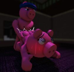 3d ass backshots blush cap carpet dizzy_eyes eyebrows eyelashes georgie_(piggy) nikkipickle nipples nude penny_(piggy) pig piggy_(game)