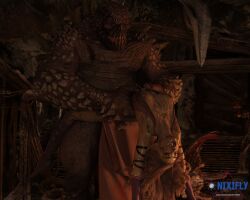 3d_(artwork) ambiguous_penetration covered_in_cum daz3d daz_studio interspecies monster monster_on_female nixifly01