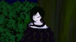 1boy 1girls 3d ass black_hair breasts cleavage coiling confused fat_ass fat_tits huge_breasts hypnosis jungle kaa kaa_eyes koikatsu lipstick loincloth midriff mind_control mrkoiru outdoors pale_skin resisting ruby_rose rwby short_hair sleeping snake the_jungle_book tree weak_resistance wide_hips