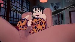 anal anal_sex animated asian_female bodysuit clothed_female_nude_male clothed_sex full_nelson fully_clothed gorillaz horny_female latex_clothing leather_boots noodle_(gorillaz) noodle_(strobelite) on_top orgasm orgasm_face pussy pussy_lips rough_sex sourozowy tagme video