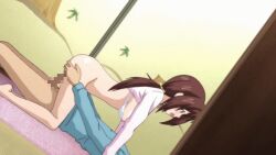 10s 1boy 1girls 2012 animated ass ass_grab_(another) bouncing_breasts bra breasts brown_hair censored clothes_lift cowgirl_position female huge_ass kanako_okunaga koiito_kinenbi_the_animation large_penis legs_apart penis ponytail sex shirt_lift sitting sitting_on_person tagme yuuichi_(koiito_kinenbi_the_animation)