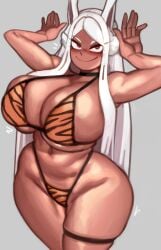 animal_humanoid animal_print animal_print_bikini big_breasts bikini bikini_thong breasts clothing curvy_figure female hair hi_res huge_breasts huge_hips humanoid kelvin_hiu lagomorph lagomorph_humanoid leporid_humanoid long_ears mammal mammal_humanoid micro_bikini my_hero_academia navel pattern_bikini pattern_clothing pattern_swimwear rabbit_humanoid rumi_usagiyama side_boob solo string_bikini swimwear tan_body thick_thighs two-piece_swimsuit under_boob voluptuous voluptuous_female white_hair wide_hips