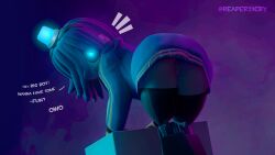 1girls 3d 3d_(artwork) asking_for_it asking_for_sex ass_focus blue_hair blue_jacket bottomless clothed clothed_female female female_focus female_only genitals glow glowing_eyes hair_over_one_eye hi_res high_resolution highres inviting_to_sex jacket looking_at_viewer looking_back mimi_sentry owo puffy_pussy pussy pussy_peek reaper21cry rear_view robot robot_girl robot_humanoid smoke solo solo_female solo_focus source_filmmaker source_filmmaker_(artwork) talking_to_viewer team_fortress_2 text thick thick_thighs voluptuous voluptuous_female white_body without_panties