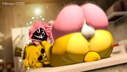 1girls 3d 3d_(artwork) anthro anthro_on_anthro anthro_only anus ass ass_focus asshole balls bear bear_girl bear_tail big_ass big_balls big_butt big_cock black_eyes black_hat blurry_background bowtie cally3d cheeks closed_eyes cock crossover cryptiacurves cuddle_team_leader donut_anus eye_scar eyes_rolling_back fap_nights_at_frenni's female female_focus five_nights_at_freddy's fortnite fridge fur futa_on_female futadom futanari futanari/female golden_freddy_(fnaf) golden_fredina_(cally3d) hat heart hi_res high_resolution highres hood huge_ass kitchen lines looking_back mating_press motion_blur motion_lines penetration pink_body pink_fur plapping raven_team_leader raven_team_leader_(cuddly) reaper21cry scar scar_on_face source_filmmaker source_filmmaker_(artwork) tail thick thick_ass thick_thighs vaginal_penetration vaginal_sex voluptuous voluptuous_female white_bowtie white_genitals white_pupils yellow_body yellow_hair