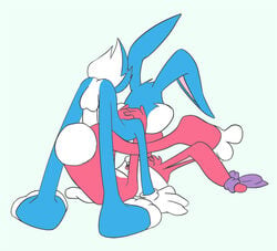 anthro babs_bunny bunny buster_bunny female fur furry male mammal penis pink_fur rabbit straight tagme tiny_toon_adventures uncensored warner_brothers