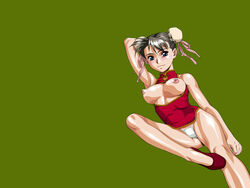 bb blush breasts china_dress chinadress framed_breasts large_breasts nipples smile thong wallpaper