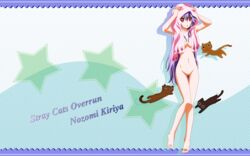 breasts female highres human kiriya_nozomi long_hair mayoi_neko_overrun! nude pussy solo uncensored wallpaper