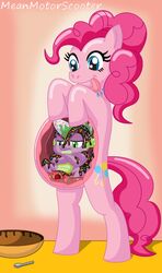 dragon earth_pony equine feral friendship_is_magic horse mammal meanmotorscooter my_little_pony pinkie_pie_(mlp) pony scalie spike_(mlp) stomach tagme vore what