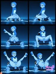 ai_assisted ai_generated blue_skin blue_theme breasts colored_skin ejaculation flirtzy.ai monster_girl multiple_girls penis ponytail poolside pussy short_hair small_breasts soaking_feet straight uncensored water
