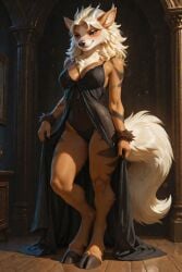 1girls ai_generated anthro_female arcanine black_eyes blonde blonde_hair bullette canid dog_girl female hybrid hybrid_pokemon long_hair orange_fur original_character pokemon pokemon_(species) scorpianpp self_upload stable_diffusion