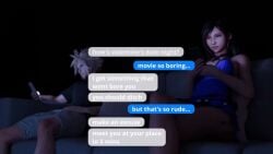 3d anal anal_sex animated bait_and_switch barret_wallace black_hair blonde_hair cheating cheating_boyfriend cloud_strife crossdressing cuckquean dark-skinned_male dark_skin facemask femboy final_fantasy final_fantasy_vii final_fantasy_vii_remake gay huge_cock interracial lynya malesub mp4 sissy tagme tifa_lockhart video yaoi