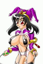 1futa animated armlet balls bastard!! bimbo black_hair blush bottomless bouncing_breasts bouncing_penis bracelet breasts cleavage erect_nipples flaccid futa_only futanari garter_belt garter_straps hat hourglass_figure huge_breasts intersex jump_cycle jump_rope jumping kuma_(rusty_cage) lowres nipple_bulge penis porno_dianno red_eyes solo solo_futa testicles thighhighs uncensored wide_hips