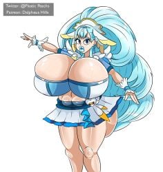 aged_up big_ass big_breasts big_lips bimbo blue_hair cure_ange dalpheushills huge_ass huge_breasts hugtto!_precure precure pretty_cure yakushiji_saaya