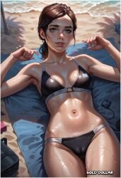 ai_generated bikini ellie_(the_last_of_us) ellie_williams gold_dollar teen teenager videogame young