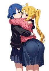 2girls ai_generated ai_lightmakosub ai_lughtmako ass_focus ass_grab ass_up big_ass blue_hair bocchi_the_rock! colegiala colegialas culo culo_grande curvy_body curvy_figure girls grabbing grabbing_ass ijichi_nijika looking_at_viewer looking_back mirando_espectador poto poto_enorme poto_grande quieresexo red_eyes ryo_yamada uniform uniforme yamada_ryou yellow_hair