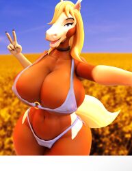 3d big_breasts bikini carbiid3 huge_breasts large_breasts rain_(cimarron) spirit:_stallion_of_the_cimarron wide_hips