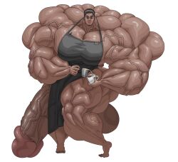 bodybuilder hyper hyper_balls hyper_cock hyper_genitalia hyper_penis hyper_testicles male male_only muscles muscular muscular_arms muscular_male purplephantom7