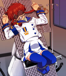 female angelic_layer ball_gag blindfold bondage gag handcuffs suzuhara_misaki thighhighs zettai_ryouiki