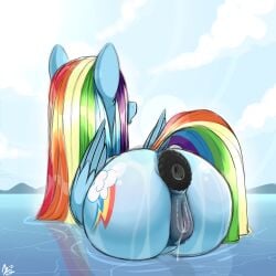 aer0_zer0 anus bathing my_little_pony rainbow_dash_(mlp) tagme vagina wet