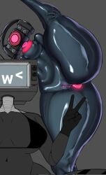 anus big_ass big_thighs brainrot dafuq_boom glowing_anus large_ass legs_up massive_ass medium_breasts nipples penpen_(artist) pussy robot robot_girl skibidi_toilet speakerman_(skibidi_toilet) speakerwoman speakerwoman_(skibidi_toilet)