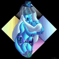 blue_diamond_(steven_universe) fanart female female_only lingerie nipple_piercing