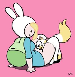 adventure_time backpack bag cake_the_cat cunnilingus feline female female_only fionna_the_human_girl human incest oral simx sisters thighhighs yuri zoophilia