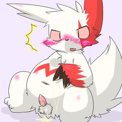 balls blush cum male penis pokemon pokemon_(species) usura zangoose