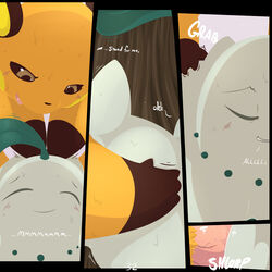 chikorita comic drooling female forest male penetration penis pokemon pokemon_(species) raichu saliva springtime_desperation tom_smith tree vaginal_penetration wood