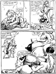 anthro comic furry goat hyper incest lactation mark_stretch pregnant walk_in