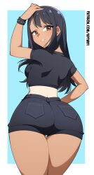 1girls big_ass clothed clothing hayase_nagatoro kdtwifi looking_at_viewer looking_back please_don't_bully_me,_nagatoro solo solo_female