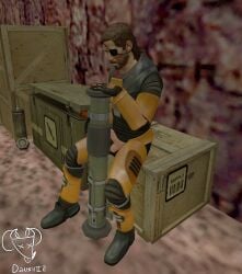 3d danshii2 eyepatch freeman's_mind gordon_freeman_(freeman's_mind) mullet objectophilia objectum penis rocket_launcher rubbing rubbing_penis sfm