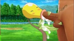 accurate_art_style bellsprout bestiality blowjob cum edit edited_screencap feral kanto pokémon_(species) pokemon sex