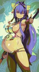 blazblue edit mai_natsume pregnant third-party_edit