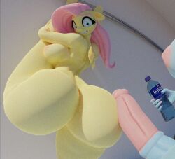 1futa female fluttershy_(mlp) futanari large_breasts my_little_pony snuddy