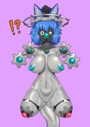 animate_inanimate anthro big_breasts blush furry klink klinklang pokémon_(species) pokemon saeku_100kei tagme