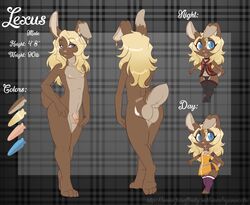 anthro ass balls blonde_hair blue_eyes bulge clothing ear_piercing flaccid girly hair lagomorph lexus_(lexusbun) male mammal nipples nude penis piercing rabbit ryunwoofie