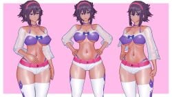 1girls 3d apuri bimbo bimbo_body digimon digimon_world digimon_world:_next_order female female_only gyaru himari_oofuchi human solo