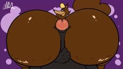 anal anal_penetration anal_sex ass big_ass big_butt black_body brown_body bubble bubble_butt canid canine canis cartoon_network cellulite clapping_ass clapping_buttocks clapping_cheeks domestic_dog fox hot_dogging huge_ass huge_butt illis jellystone_(hbo_max) lap_dance looking_at_viewer looking_back loopy_(loopy_de_loop) penis_in_ass pov yellow_hat
