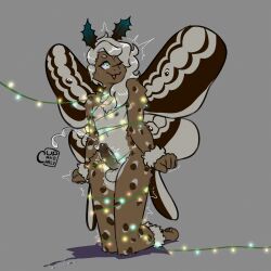 1:1 2023 anthro arthropod balls bodily_fluids brown_body brown_fur cum cumshot cupcakecarly ejaculation fairy_lights fur genital_fluids genitals girly grey_background grey_hair hair hi_res insect_wings insects kneeling lepidopteran looking_up male moth nude open_mouth penis simple_background smile solo wings