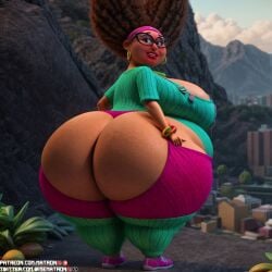 1girls 4k ai_generated bbw belly big_belly brown_skin fat female female_only glasses highres hips huge_ass huge_breasts huge_butt huge_hips huge_thighs massive_ass massive_breasts massive_butt massive_thighs matronai_(artist) mature mature_female mature_woman nanny_linda netflix obese obese_female patreon_username pinup solo solo_female solo_focus ssbbw stable_diffusion the_willoughbys thighs twitter_username wide_hips